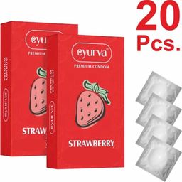 houseofcommon set of 2 strawberry flavor condoms Condom-picture-21