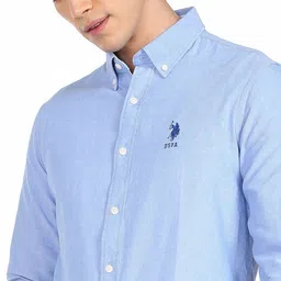 u.s. polo assn. Men Regular Fit Solid Button Down Collar Casual Shirt-picture-41