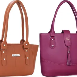 lazzaroo Women Tan, Maroon Shoulder Bag-picture-34