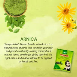 sunny herbals Henna Powder with Arnica 200gm - Pack 2 image 3