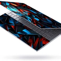 Flipkart SmartBuy Full Body Laptop Skin for Laptops Upto 15.6 Inch - Crimson Shards HD Sticker No Residue Removable Self Adhesive Vinyl Laptop Decal 15.6 image 2