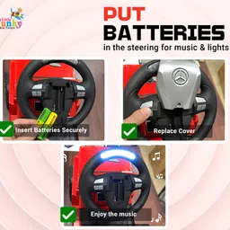 odelee Hummer Push Car Front Light & Music With Back Rest For Kids image 4