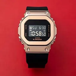 casio G-Shock GM-S5600PG-1DR Rose Gold Digital Dial Black Resin Strap WoMen's Watch Shock And 200M Water Resistant G1070 image 4