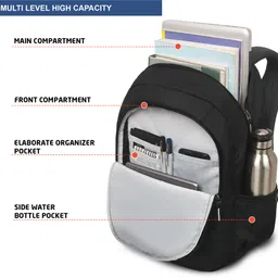 skybags Large 32 L Backpack XENO 01 LAPTOP BACKPACK (E) BLACK image 4