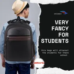 airwin Premium Quality School Bag 18Inch | Spacious 2 Compartment Backpack for Students Waterproof School Bag image 3