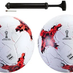 unik New Rockers Rushia Red + Rushia Red Football Combo With Durable Air Pump Football Kit-picture-23