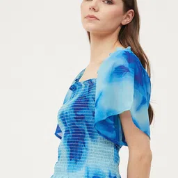 harpa Casual Regular Sleeves Solid Women Light Blue Top image 3