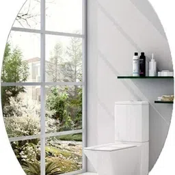 luppra 9 X 15 Inches Frameless Decorative Oval Wall Mount Mirror Bathroom Mirror-picture-37