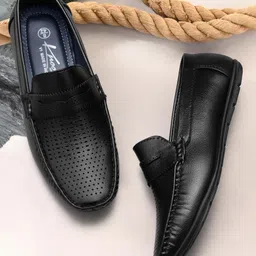 Black Synthetic Leather Casual Loafer Loafers For Men-image-3