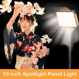 FKU 10"U800 LED Panal Light Photo Studio Lamp with Adjustable Tripod Remote for DSLR 4000 lx Camera LED Light image 2