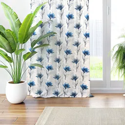 kanodia poly fab 213 cm (7 ft) Polyester Semi Transparent Door Curtain Single Curtain image 2