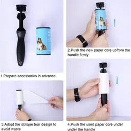 leafly Sticky Lint Rollers for Pet Hair Remover 1 Handle with 5 Refills 150 Sheets Lint Roller image 5