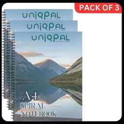 uniqpal SPIRAL Notebook A4 Notebook UNRULED/PLAIN 200 Pages-picture-14