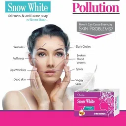 snow white Moisturising Soap (Pack of 5) for Fairness, Acne, Black Heads, Pimple Spots image 3