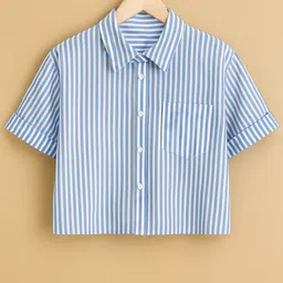 new dimension Women Relaxed Fit Fit Striped Double Collar Casual Shirt-picture-30