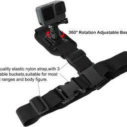 Raptas Chest Mount Strap Fully Adjustable & Secure Chesty Body Mount for Mini Cameras Strap image 3