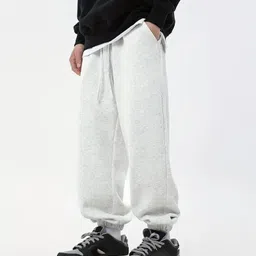 warcourt Men Loose Fit Grey Cotton Blend Trousers image 5