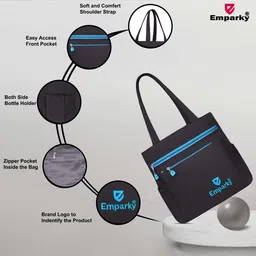 emparky Black Women Shoulder Bag Effortlessly Stylish Tote image 4