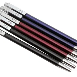 set of 6 - super mini size metal body ballpoint pen unique clip press mechanism Pen Gift Set-image-3
