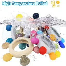 tirtha creations Silicone Baby Teether Toy Safe BPA Free Soft Chewing Teething Toy for Infants Teether image 3