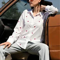 pp vastram Women Regular Fit Printed Spread Collar Casual Shirt-picture-23