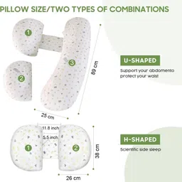 metreno Cotton Stripes Pregnancy Pillow Pack of 1 image 2