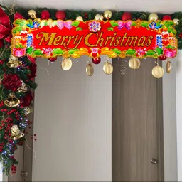 me&you Merry Christmas Wall Sticker | Festive Holiday Sticker for Home & Office Décor Hanging Ornaments Pack of 1 image 1