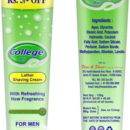 vetoni SHAVING CREAM GREEN| FOR MEN |ALL SKIN TYPE(PACK OF 4)120GMSEACH |480GMS| image 3