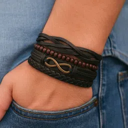 university trendz Leather Charm Bracelet image 4