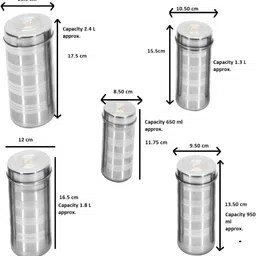 liolis Steel Grocery Container - 1.5 L, 1 L, 700 L, 500 L, 400 L image 3
