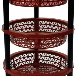 unitysales Fruits/Vegetables Kitchen Rack 3 Layer Trolley Onion Potato Stand for Kitchen Fruit Vegetable Storage Trolley Plastic-picture-15