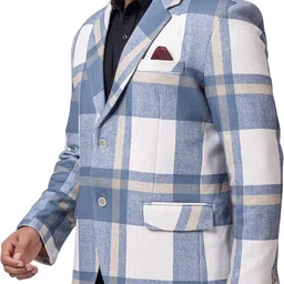 gee 5 Imported Bonding Tweed Checkered Coat For Men-picture-3