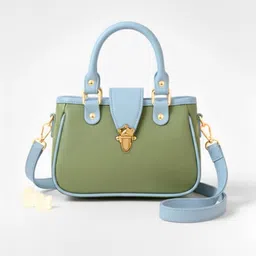 like style Green Women Sling Bag Premium PU Sling Bag with Metal Lock-picture-32