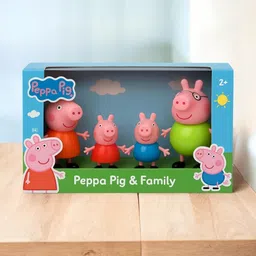 mahi zone Peppa Pig Family Set of 4, Peppa Pig, George, Daddy Pig, Mommy Pig Toys _M363 image 1