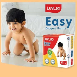 luvlap Easy Diaper Pants, Large , for babies upto 9-14Kg, Pant style diaper, Aloe Vera - L image 2