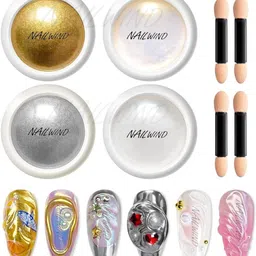 nailwind Chrome Nail Powder 4 Colors White Holographic Pigment Powder-picture-28