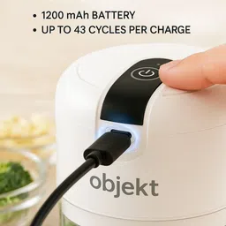 objekt by objekt Mini Chopper Electric Vegetable Chopper image 4