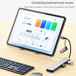 fotokina 8 in 1 Ports USB a Type C USB HUB SD TF Card Reader Card Reader image 4