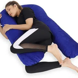 mg crafts Ultra soft U-Shaped Pregnancy Pillow | Maternity Body Pillow with Velvet Cover Polyester Fibre Stripes, Solid Pregnancy Pillow Pack of 1-picture-25
