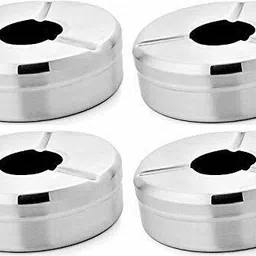 anne-kee 4PCs Ashtray Steel Ash Tray Bar Hotel Ash Holder Steel Stainless Steel Ashtray-picture-22