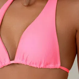 fast cry Crzygx Embroidered Women Bikini Pink Swimsuit image 4