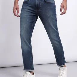 Men Slim Mid Rise Blue Jeans-image-91