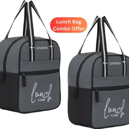 onego Insulated Tiffin Bags Pack of 2 | Durable Lunch Bags for Office & School Waterproof Lunch Bag-picture-15