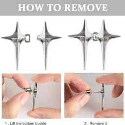 shubhpetal Adjustable Star Button for Jeans Detachable Decorative Waist Buckles (2pcs) Metal Buttons image 5