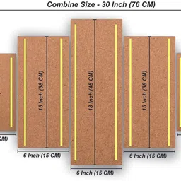 sndart Set Of 5 Modern Art Nature Scenery 3d Framed Wall Digital Reprint 18 inch x 30 inch Painting image 4