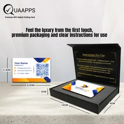QUAAPPS White PVC Multicolour NFC & QR Enabled Business Card image 2