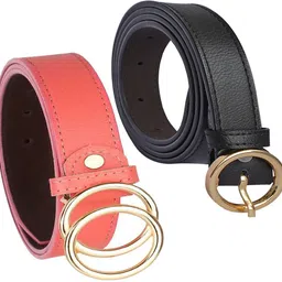 metronaut Women Casual Black, Pink Synthetic Belt-picture-28