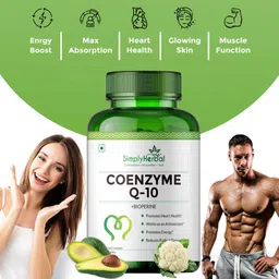 simply herbal Coenzyme Q10 200mg Tablets with Bioperine Antioxidant Supplements image 5