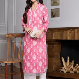 fyunl Women Printed Viscose Rayon Straight Kurta-picture-12