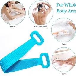 bloomix Silicone Body Back Scrubber, Double Side Bathing Brush image 3